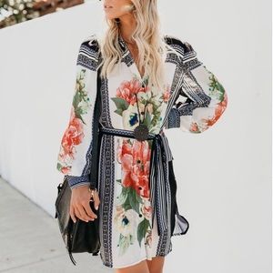 VICI patterned shirt dress